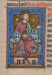 Athelstan, aus "Das Kartular und die Bräuche der Abtei Abingdon", f.18r