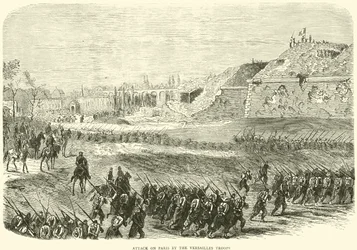 Angriff auf Paris durch die Versailler Truppen, März 1871