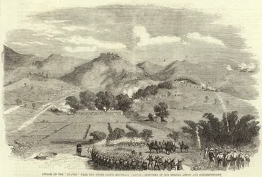 Angriff auf die Braves in der Nähe des Weißen Wolkenbergs