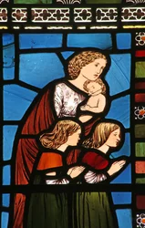 Anwesend bei der Segnung der Kinder durch Christus