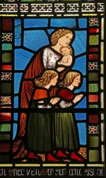 Anwesend bei der Segnung der Kinder durch Christus