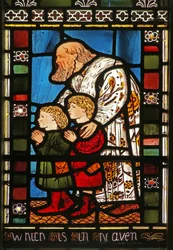 Anwesend bei der Segnung der Kinder durch Christus