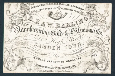 B E & W Barling, Hersteller von Gold- und Silberwaren, Visitenkarte
