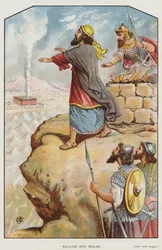 Bileam und Balak (Farblithografie)