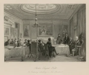 Barber Surgeons Hall, die Gesellschaft nimmt ein neues Mitglied auf