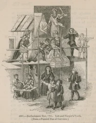 Bartholomäus-Jahrmarkt, 1721; Lee und Harpers Bude