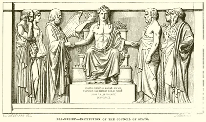 Basrelief--Einrichtung des Staatsrates