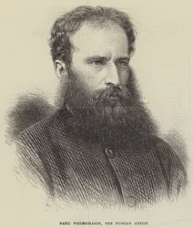 Basil Wereschagin, der russische Künstler (Stich)