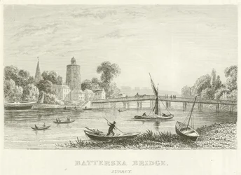 Battersea Brücke, Surrey (Stich)