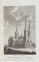 Kathedrale von Bayeux, Normandie, 1819