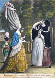Be not amazd Dear Mother - It is indeed your Daughter Anne, nach einer Originalzeichnung von Grimm, gedruckt für Carington Bowles, London, veröffentlicht 1774