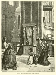 Vor dem Beichtstuhl in San Lorenzo