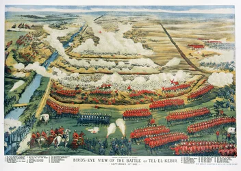 Vogelperspektive der Schlacht von Tel el-Kebir am 13. September 1882