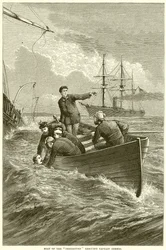 Boot der Deerhound rettet Kapitän Semmes