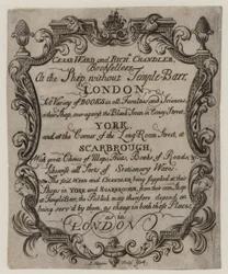 Buchhändler, Caesar Ward und Richard Chandler, Visitenkarte