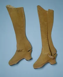 Stiefel, die Königin Elizabeth I. zugeschrieben werden, 16. Jahrhundert (Leder)