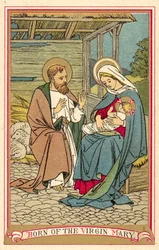 Geburt der Jungfrau Maria (Farblithografie)