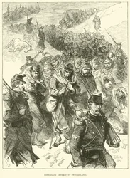 Bourbakis Rückzug in die Schweiz, Januar 1871