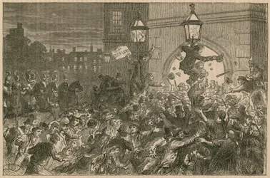 Brotaufstand am Eingang zum House of Commons, 1815