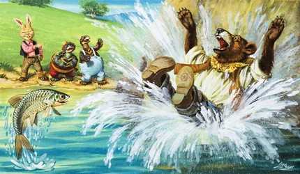 Brer Bär fällt in den Fluss
