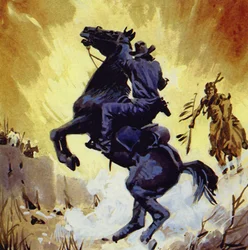 Buffalo Bill kämpfte gegen Yellow Hand, den Anführer der Cheyennes