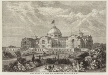 Gebäude, das im Alexandra Park, Muswell Hill, errichtet werden soll