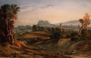 Bau der Eisenbahn in Edinburgh