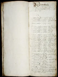 Bursars langes Buch, beginnend 1655