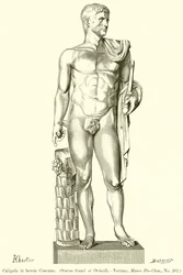 Caligula im heroischen Kostüm