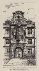 Cambridge: Eingangstor des Clare College, gesehen vom Innenhof