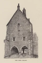 Canterbury: Die Grauen Brüder (Lithografie)
