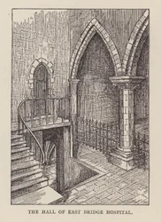 Canterbury: Die Halle des East Bridge Hospital (Lithographie)