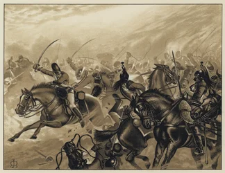 Kapitän Norman Ramsay und seine Batterie der Pferdeartillerie bei Fuentes D