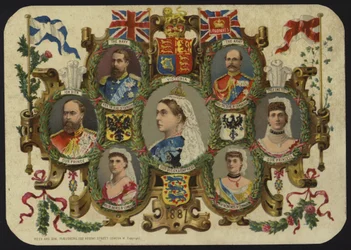 Karte zur Feier des Jubiläums von Königin Victoria 1887