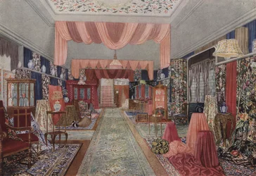 Teppich- und Stoffausstellung bei Williamson und Cole