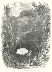 Höhle bei Pegwell Bay (Gravur)