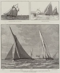 Kanalwettkampf des New Thames Yacht Club, Southend nach Harwich, Start vom Southend Pier (Stich)