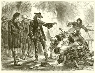 Charles Edward wird nach der Schlacht von Culloden von den Highlandern geschützt