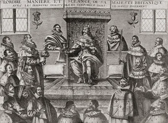Karl I. im House of Lords im Jahr 1648, aus 