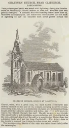 Chatburn Kirche, nahe Clitheroe, Lancashire (Gravur)