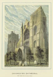 Chichester Kathedrale, Westfassade mit Glockenturm