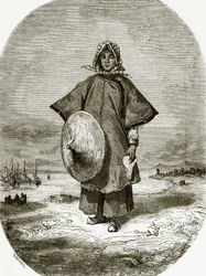 Chinesische Bootsfrau