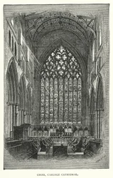 Chor, Kathedrale von Carlisle (Stich)