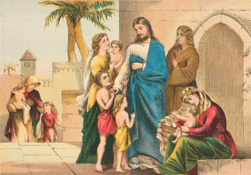 Christus empfängt kleine Kinder