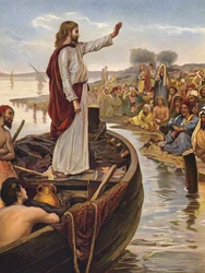 Christus lehrt am Seeufer