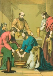 Christus wäscht seinen Jüngern die Füße