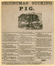 Weihnachtsspanferkel, Vers datiert 1863