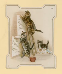 Weihnachtskarten mit Katzen