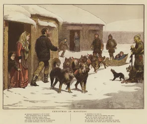 Weihnachten in Manitoba (Chromolithografie)