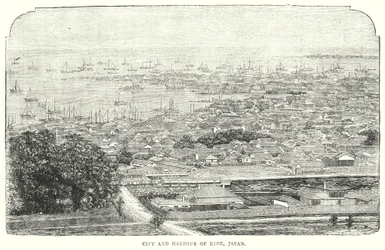 Stadt und Hafen von Kobe, Japan